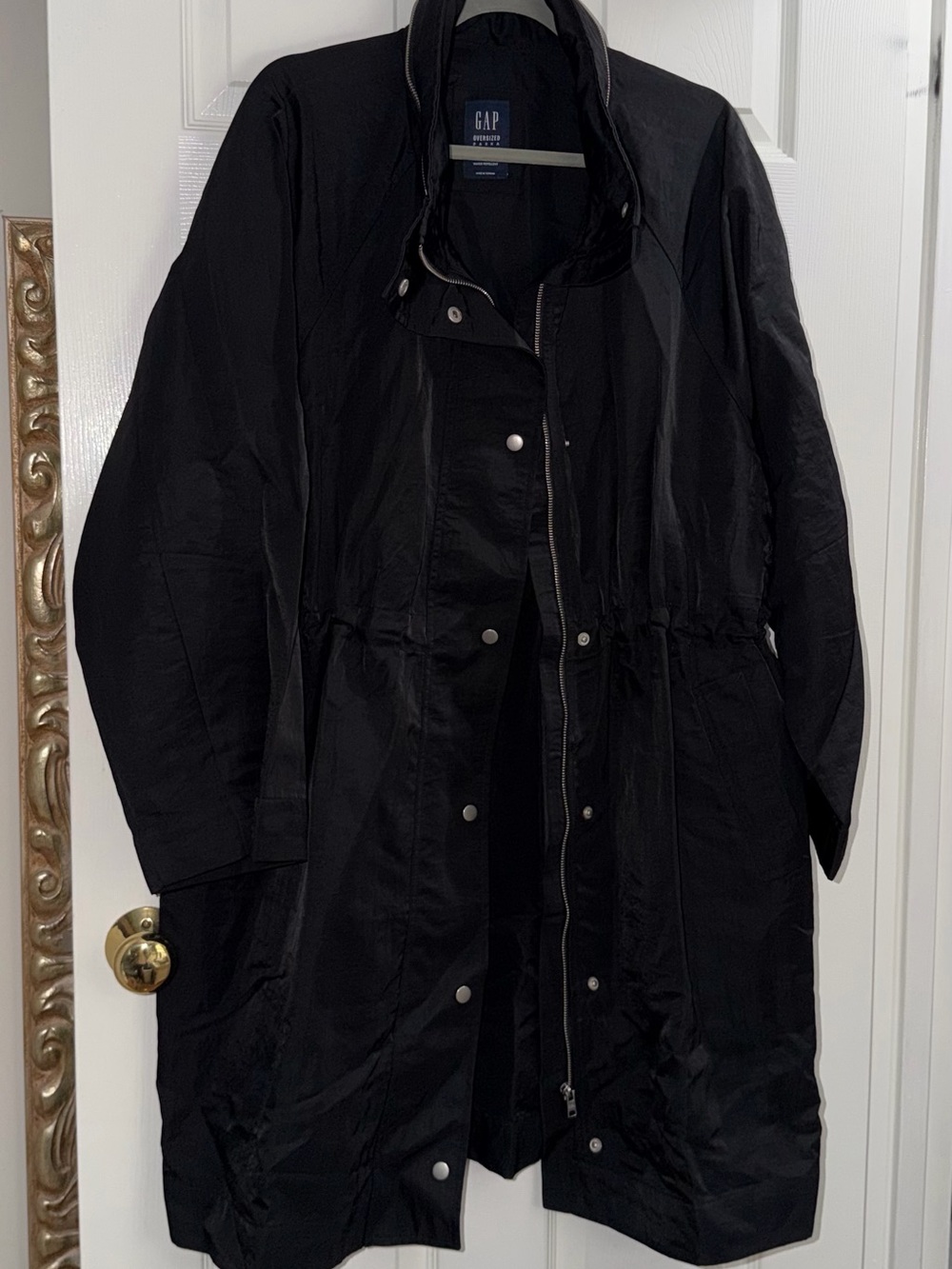 GAP Oversized Nylon Parka Black